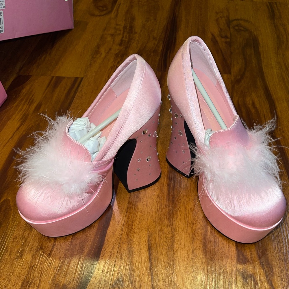 Dolls kill chunky platform heels